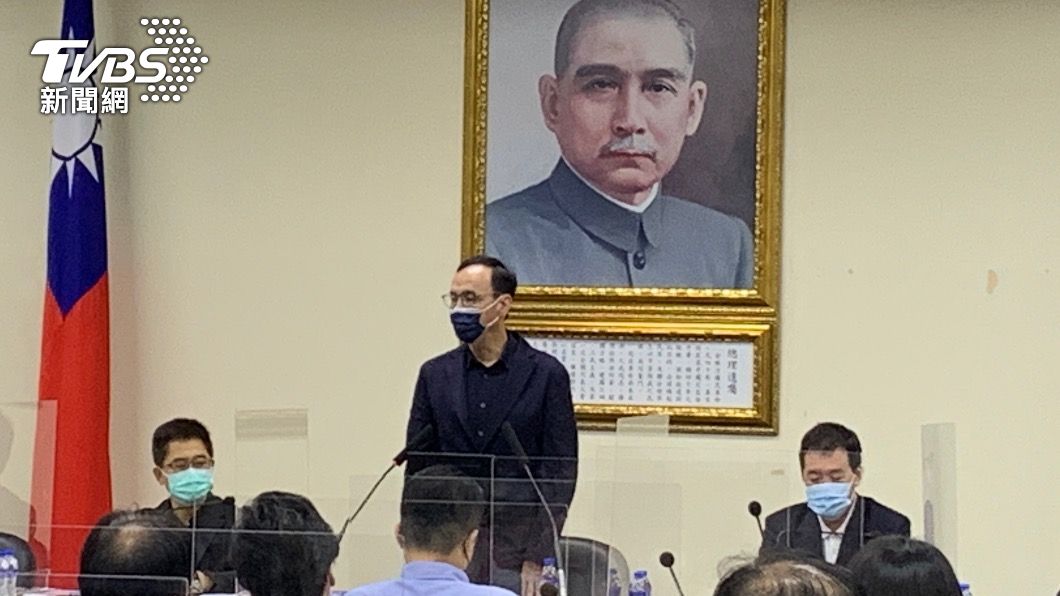 朱立倫出席中常會。(圖/TVBS)