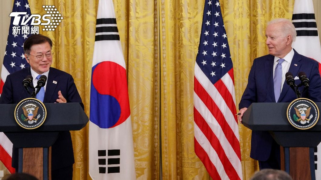 文在寅今年5月訪美時，曾與拜登提及疫苗代工議題。（圖／達志影像路透社）