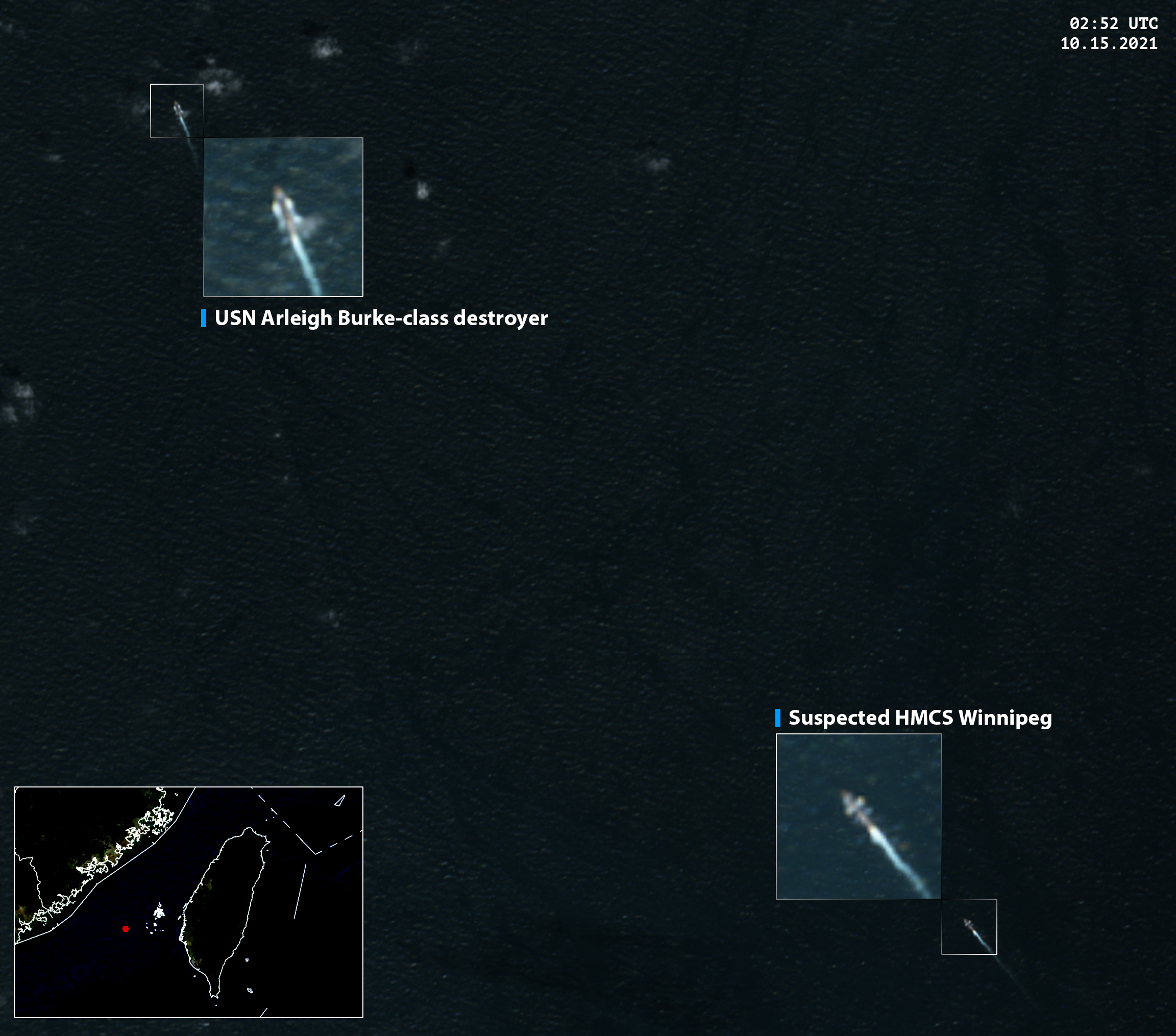 「南海戰略態勢感知計畫」公開衛星畫面。(圖/翻攝自SCS Probing Initiative 推特 @SCS_PI)