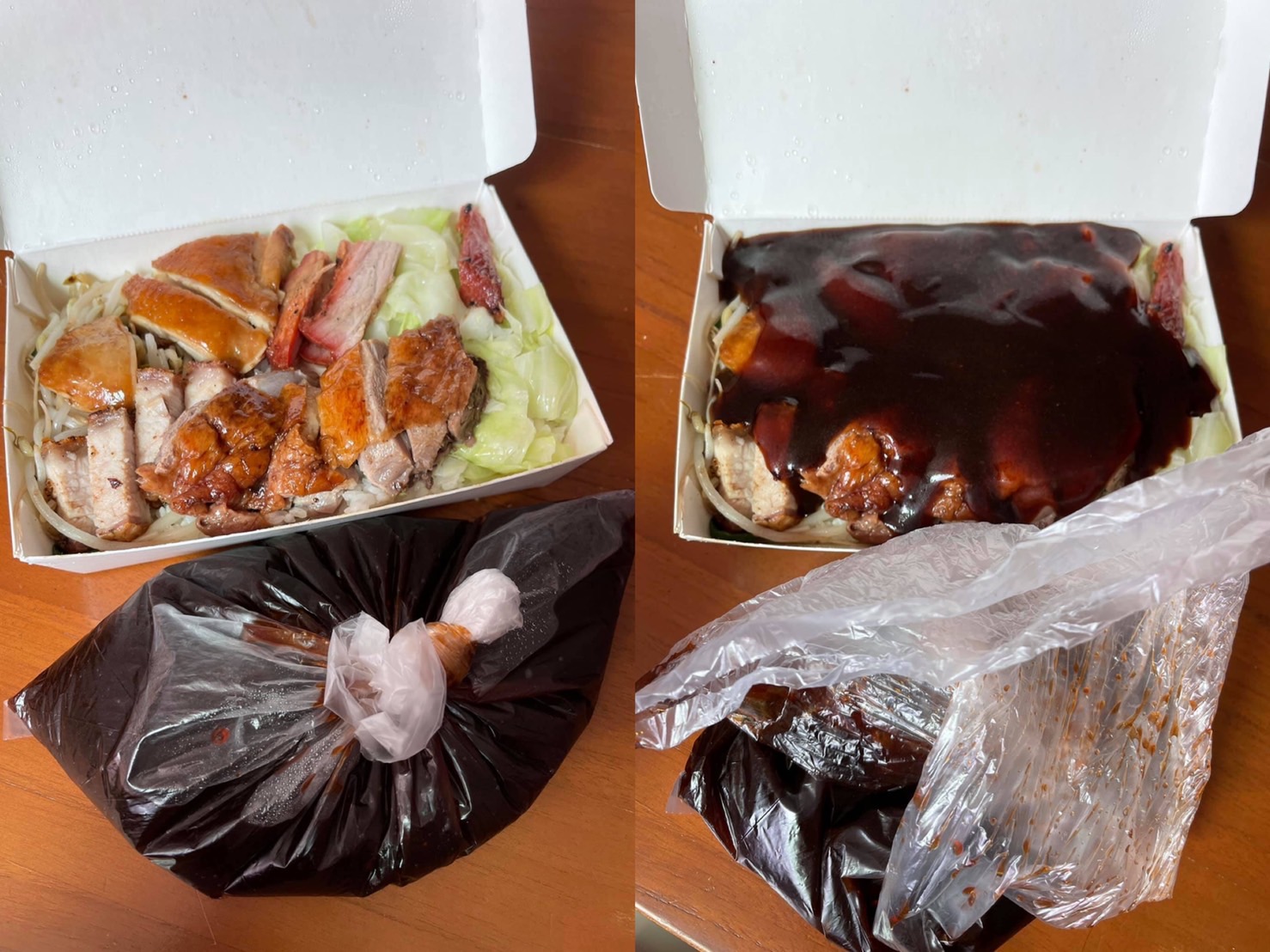 店家附贈超大包醬汁。（圖／翻攝自爆廢公社公開版臉書）