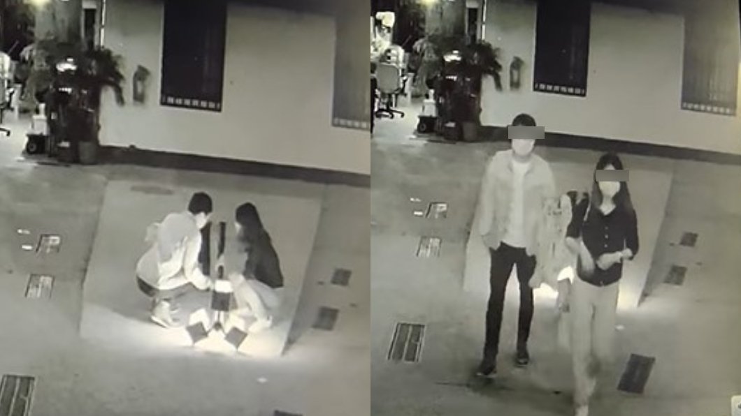 2人直接離開現場。（圖／翻攝自爆廢公社）