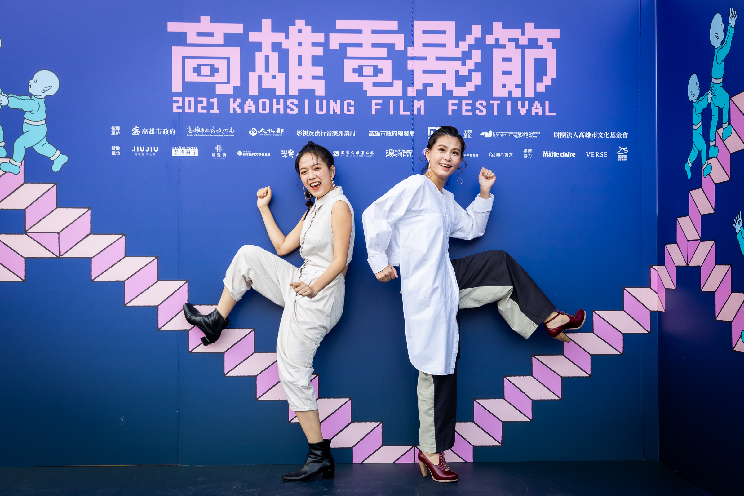短片《永別》的演員，左起李想、楊閔。（圖／高雄電影節提供）