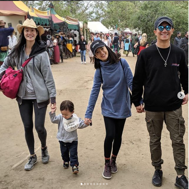 林于超和林依晨。(圖右一、右二/翻攝自linyichen.ariellin IG)