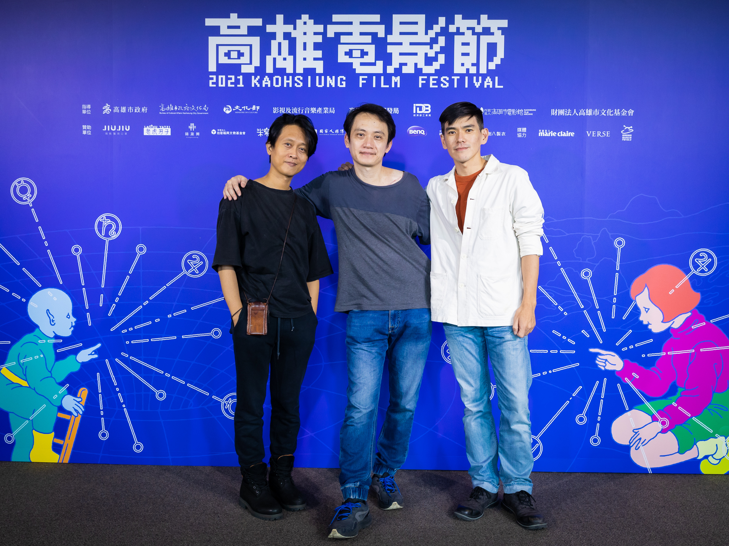 《菲林之馬》陳勇成(左起)、導演鄭立明、周書毅。(圖/高雄電影節提供)