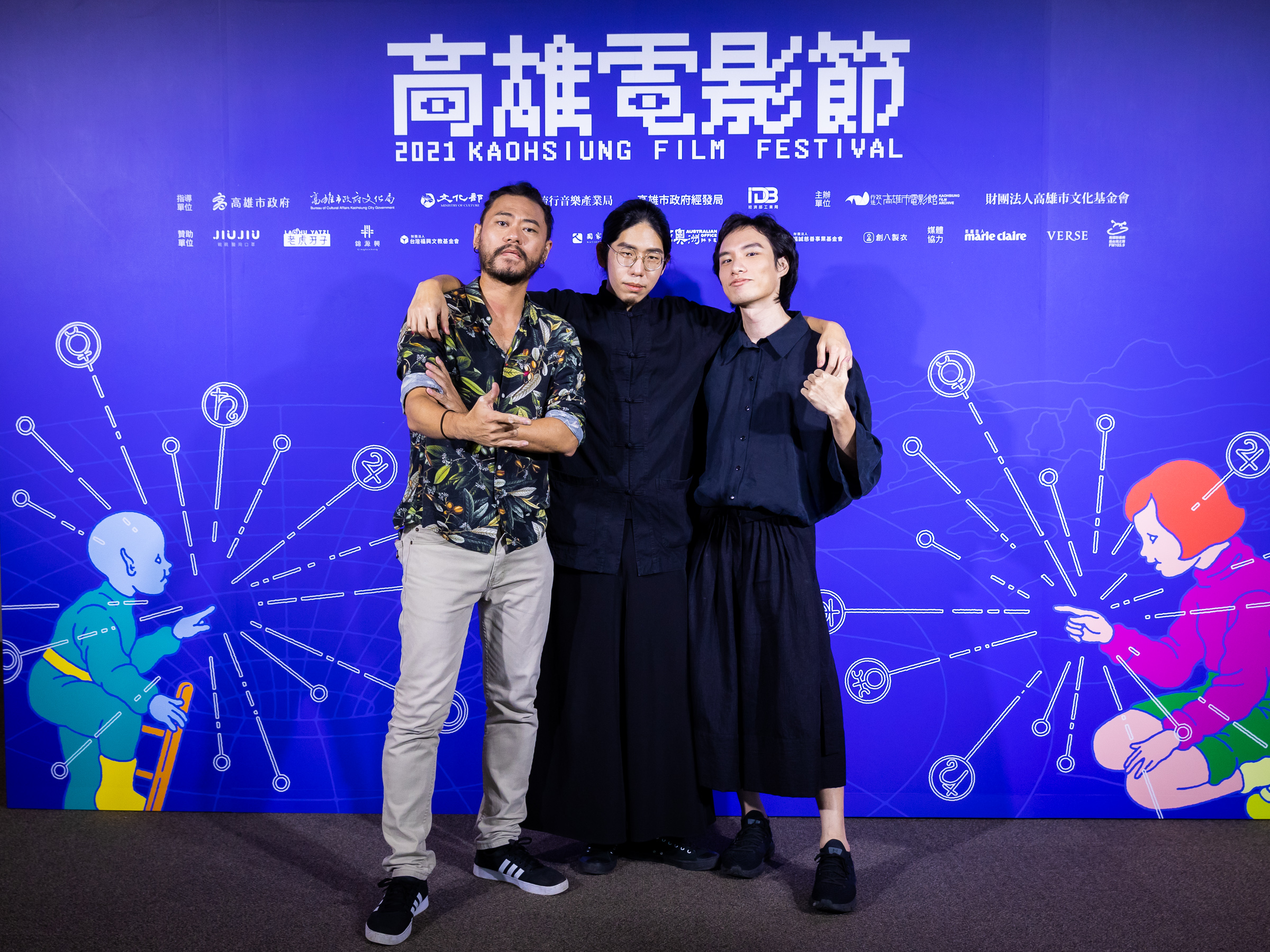 《通往世界的起點》陳彥壯(左起)、導演陳君典、湯智旋。(圖/高雄電影節提供)