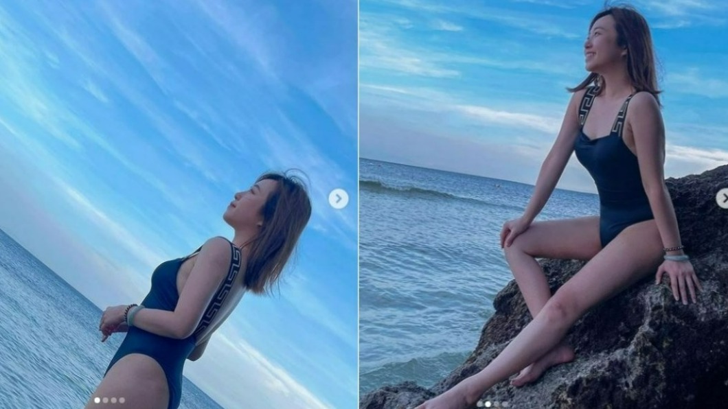 茵聲豪不吝嗇的大秀美腿,臀型一覽無疑。(圖/翻攝自茵聲IG)