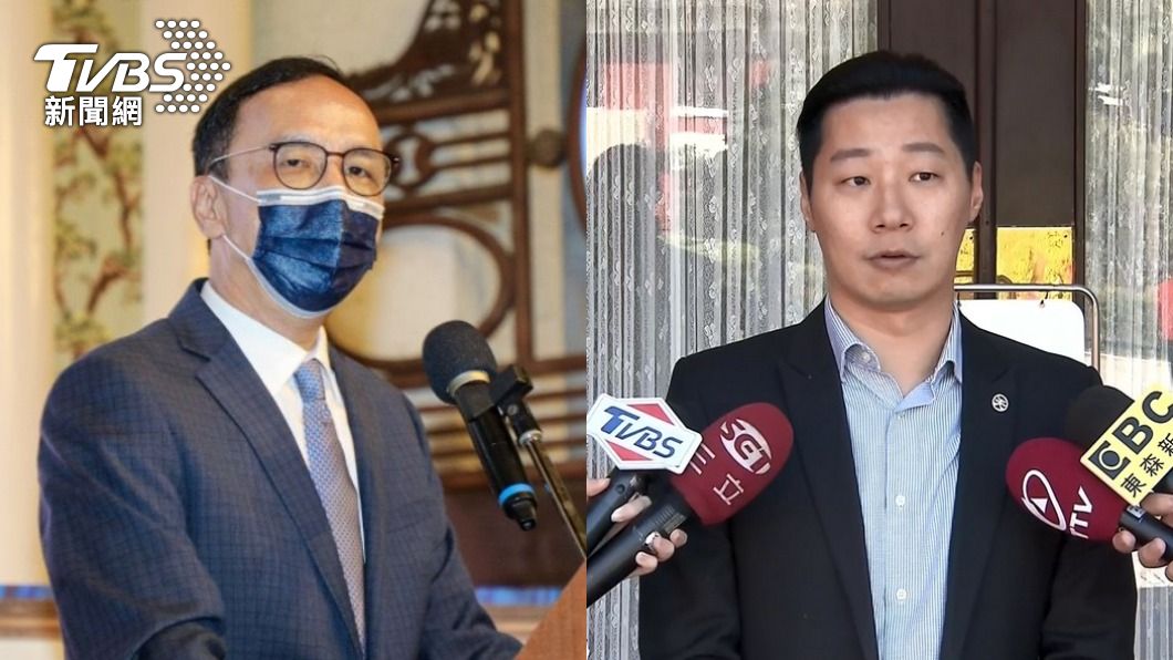 林昶佐反擊朱立倫的說法。（合成圖／國民黨提供、TVBS資料畫面）