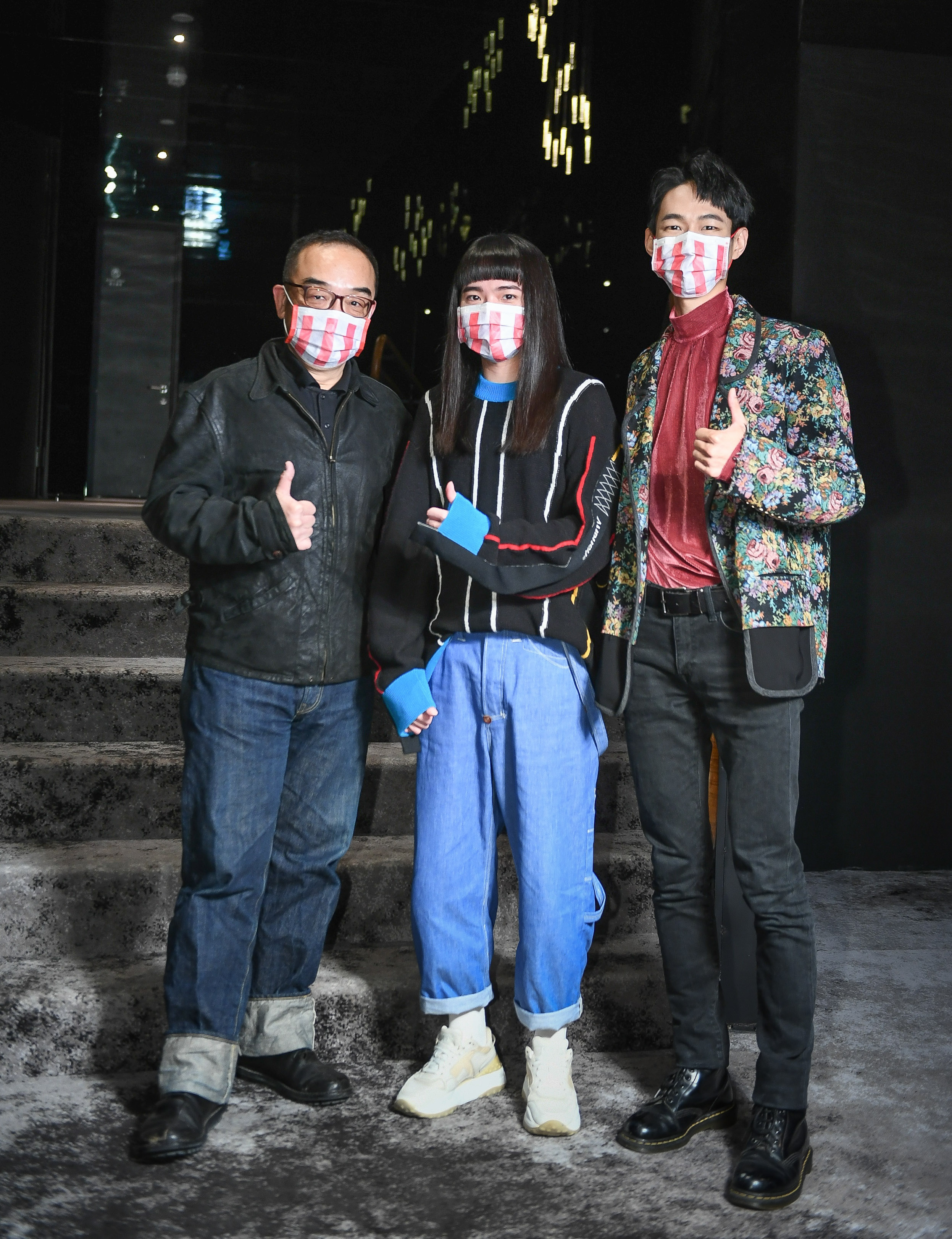 (左起)導演易智言、電影主題曲演唱者持修、配音演員黃河出席《廢棄之城》首映會。(圖/牽猴子提供)