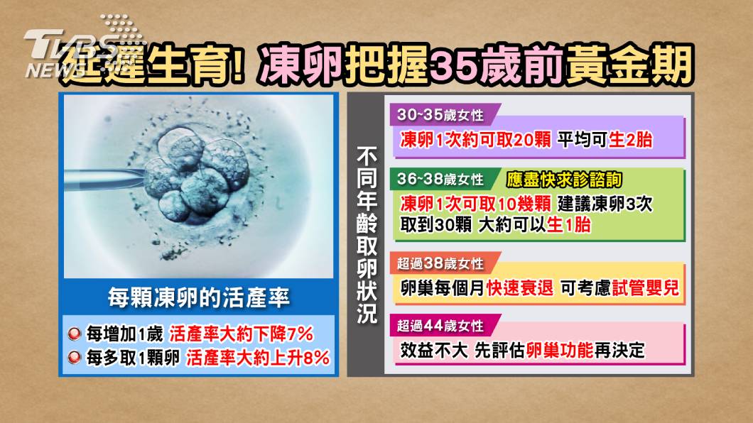 凍卵把握35歲前的黃金期。(圖/TVBS提供)
