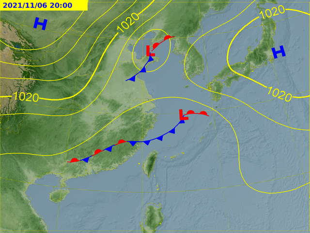 週六有一道鋒面靠近。(圖/中央氣象局)