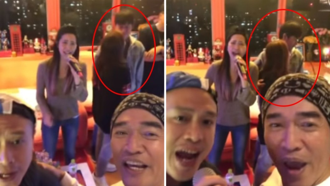 吳宗憲曬出憲憲家族聚會影片,驚見温嵐(後右)與男子舉止親暱。(圖/翻攝自吳宗憲臉書)
