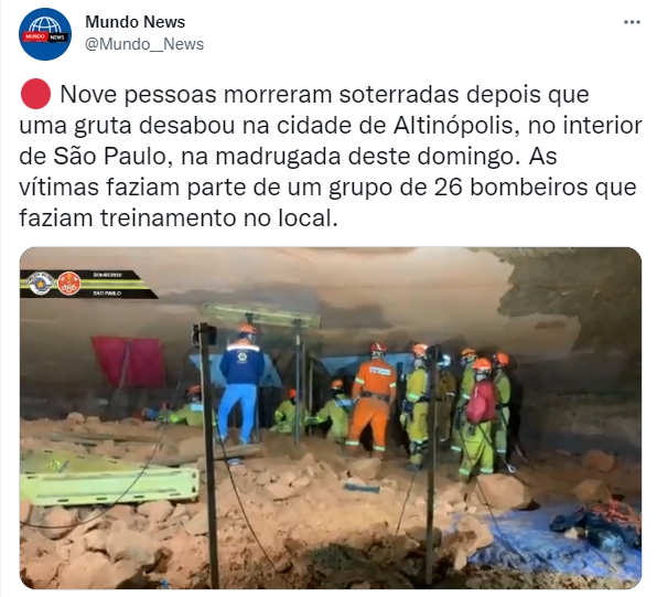 多名救難人員於現場搶救。（圖／翻攝自Mundo News 推特 @Mundo__News）