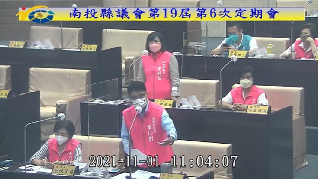 南投縣議員葉仁創。(圖/翻攝自南投縣議會YouTube)