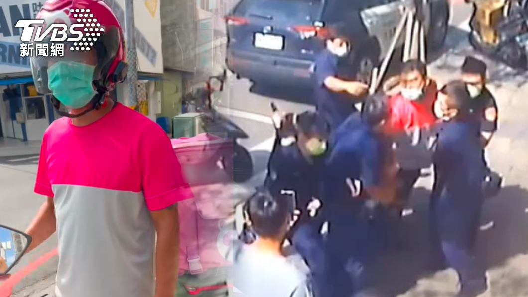 騎車滑手機嗆路人立正站好！7名警力才制伏「暴走外送員」