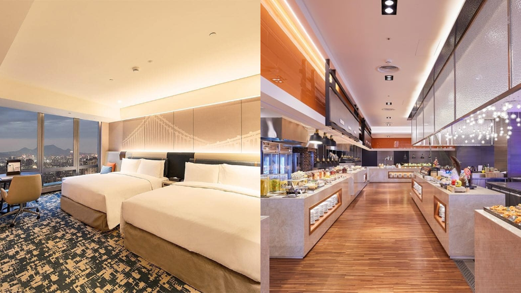 新版希爾酒店、台北凱達大飯店搶搭振興券風潮。(圖/翻攝自新北希爾酒店、凱達大飯店Facebook)