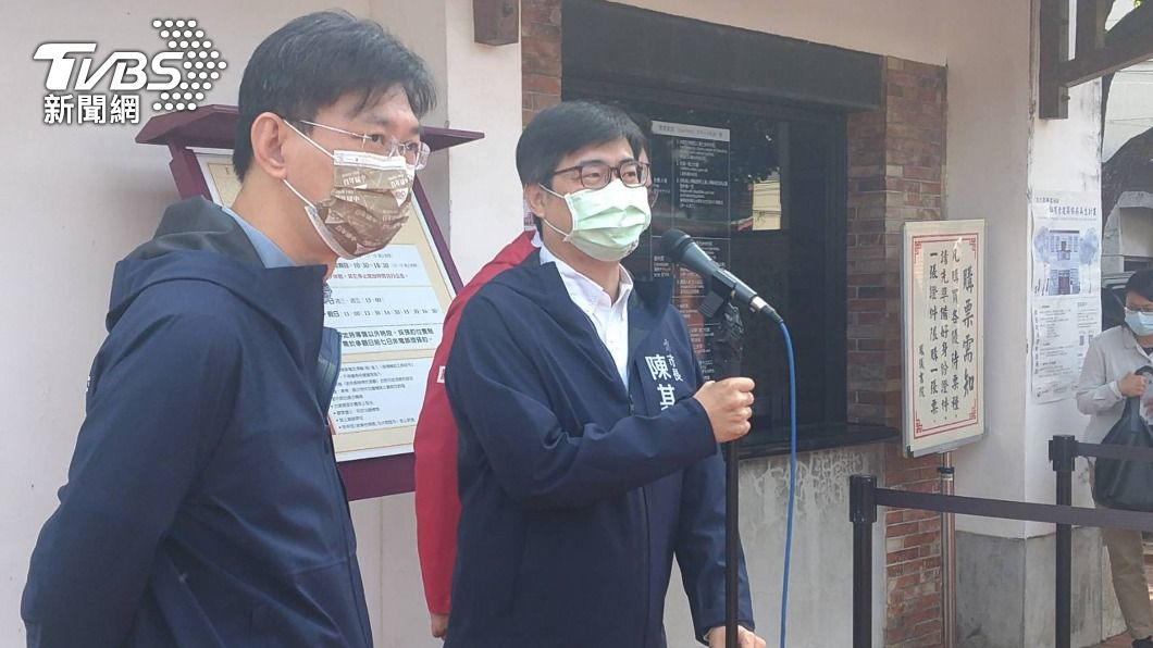 高雄市長陳其邁受訪。（圖／中央社）
