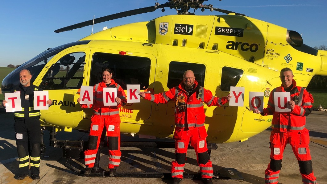 YAA空中救援隊。（圖／翻攝自Yorkshire Air Ambulance）