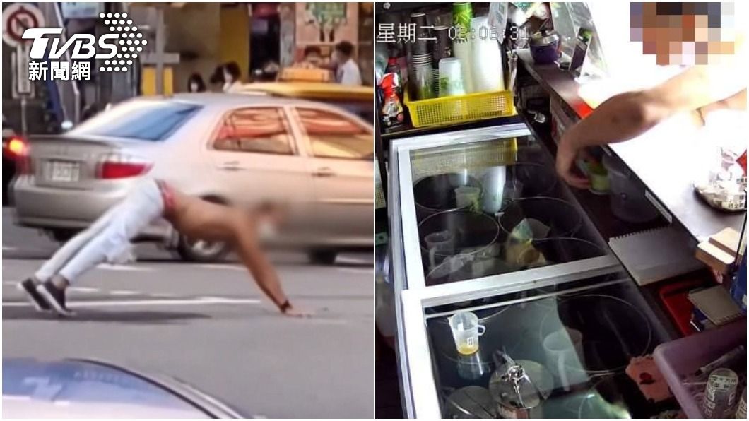 台中「跳舞哥」疑再現蹤！趴櫃台伸手行竊　飲料店怒報警