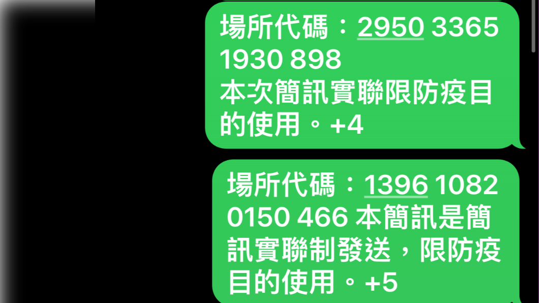 民眾會在簡訊後打上＋4、＋5代表同行人數。（圖／TVBS）