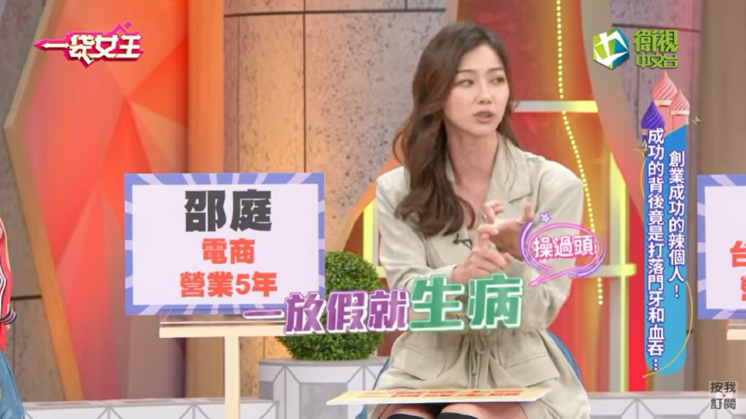邵庭身體健康亮紅燈。（圖／翻攝自YouTube《一袋女王》頻道）