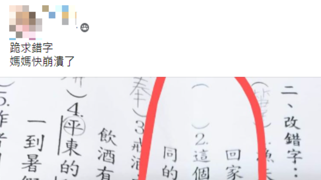 媽媽崩潰求救。(圖/翻攝自爆廢公社二館Facebook)