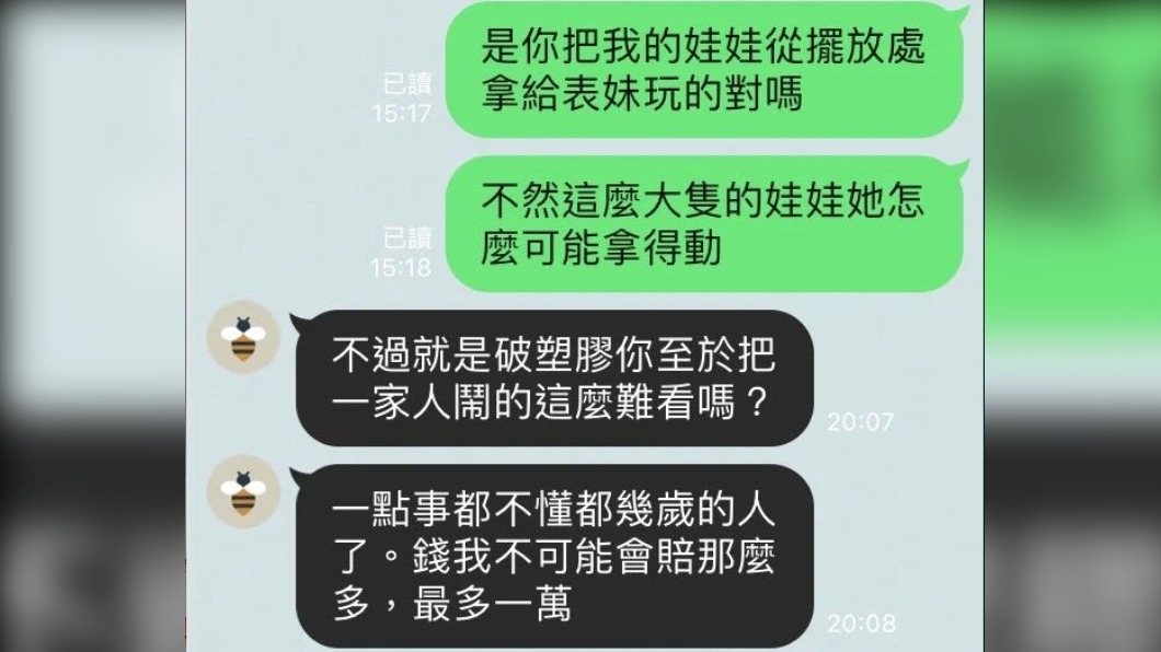 遭姑姑回嗆,不過就是破塑膠。(圖/翻攝自Dcard)