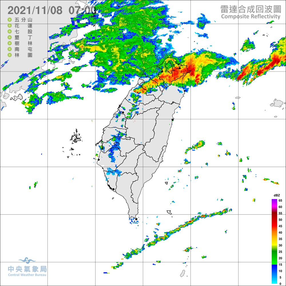 今北部降雨明顯。（圖／中央氣象局）