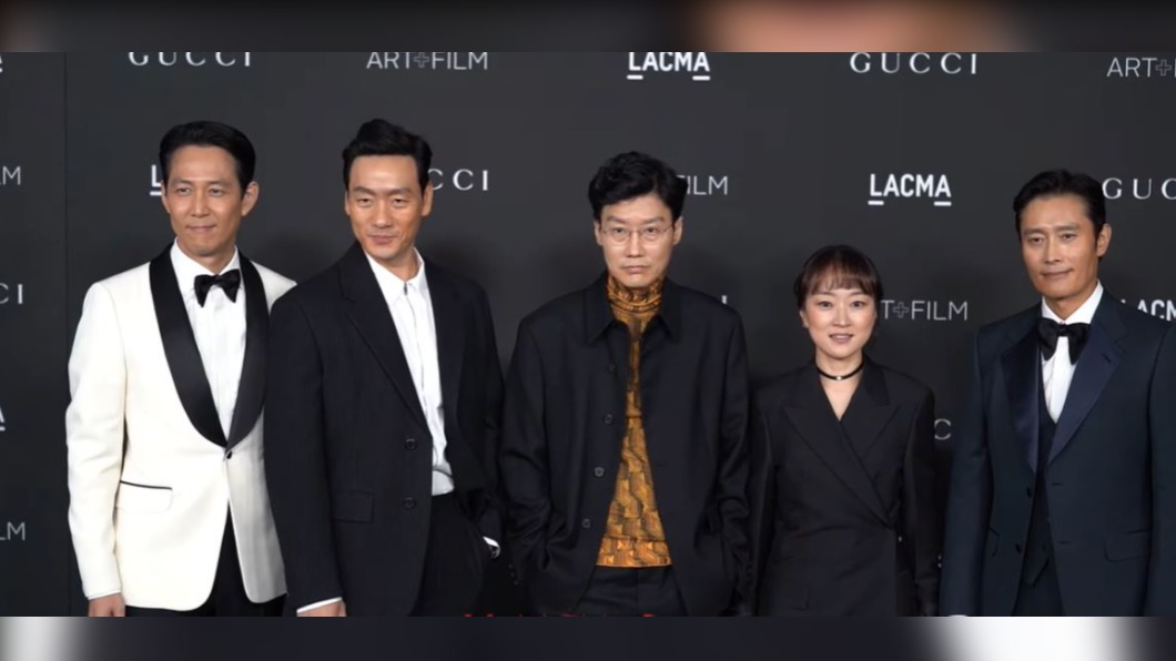 《魷魚遊戲》演員受邀出席洛杉磯晚宴。(圖/翻攝自WMTV)