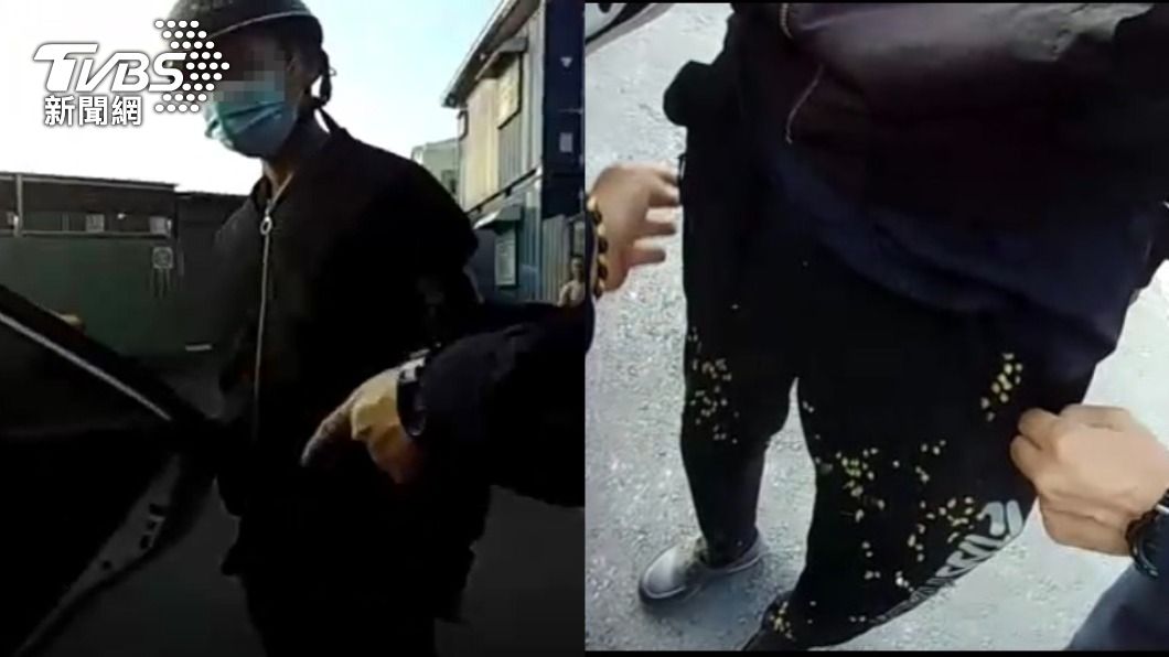 逃逸移工見警分頭跑！腳軟摔草叢　滿褲鬼針草狼狽上車