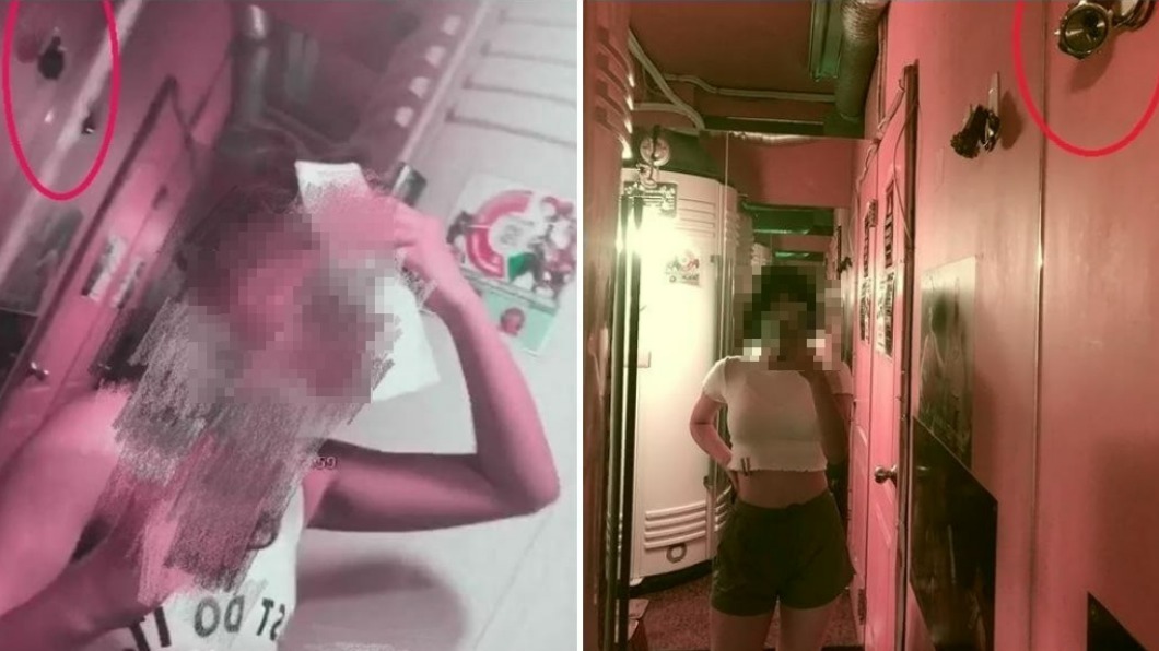 女顧客的自拍照中都能看見牆上有手錶。（圖／翻攝爆料公社）