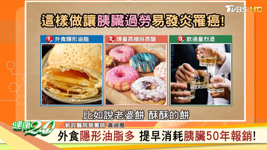 3大飲食習慣容易造成胰臟過勞。(圖/TVBS)
