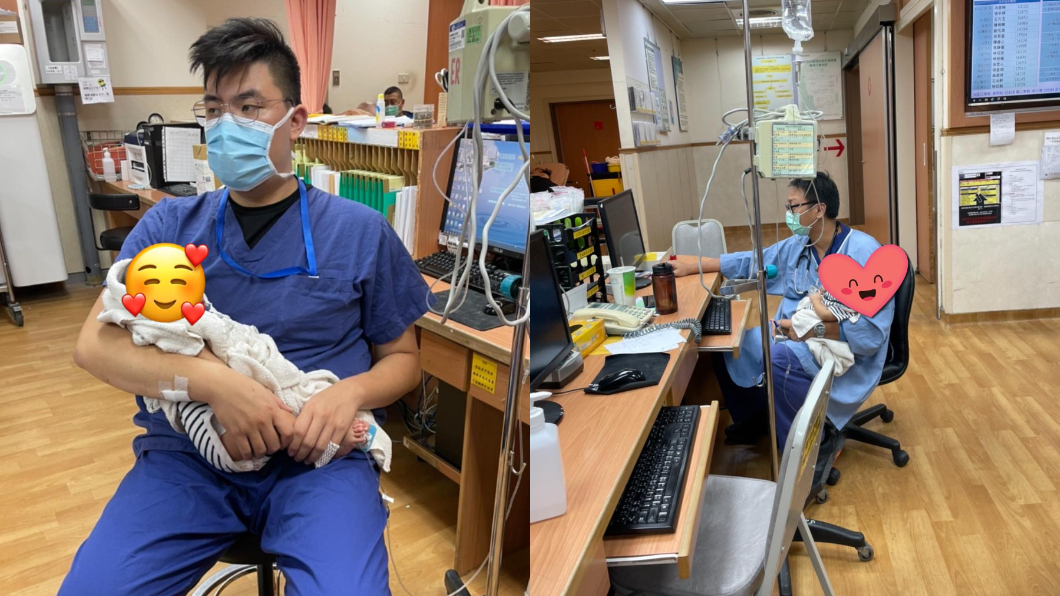 該名小孩由醫護輪流照顧。（圖／翻攝自花蓮慈濟醫院Facebook）