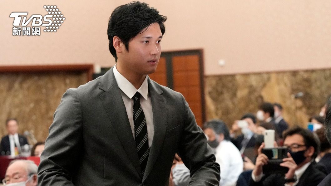 大谷翔平剛隔離完,首次公開露面。(圖/達志影像美聯社)