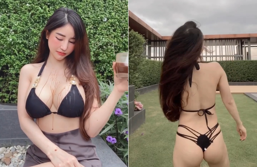 飲料打翻在上圍，引人遐想。（圖／翻攝自Jirarat IG）