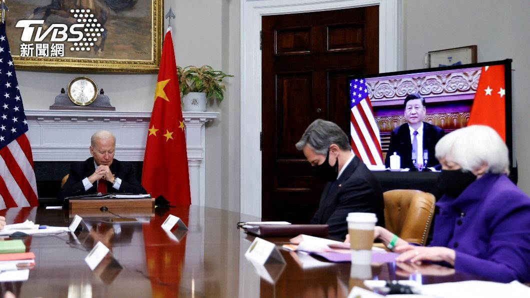 拜習會後央視發稿著重拜登不支持台獨,白宮則說美方遵守一中政策。(圖/達志影像路透)