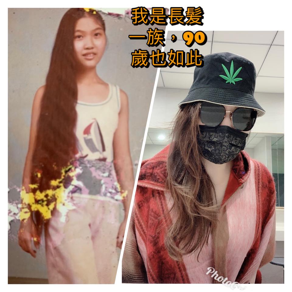 張雅琴強調自己是長髮一族。(圖/翻攝自張雅琴臉書)