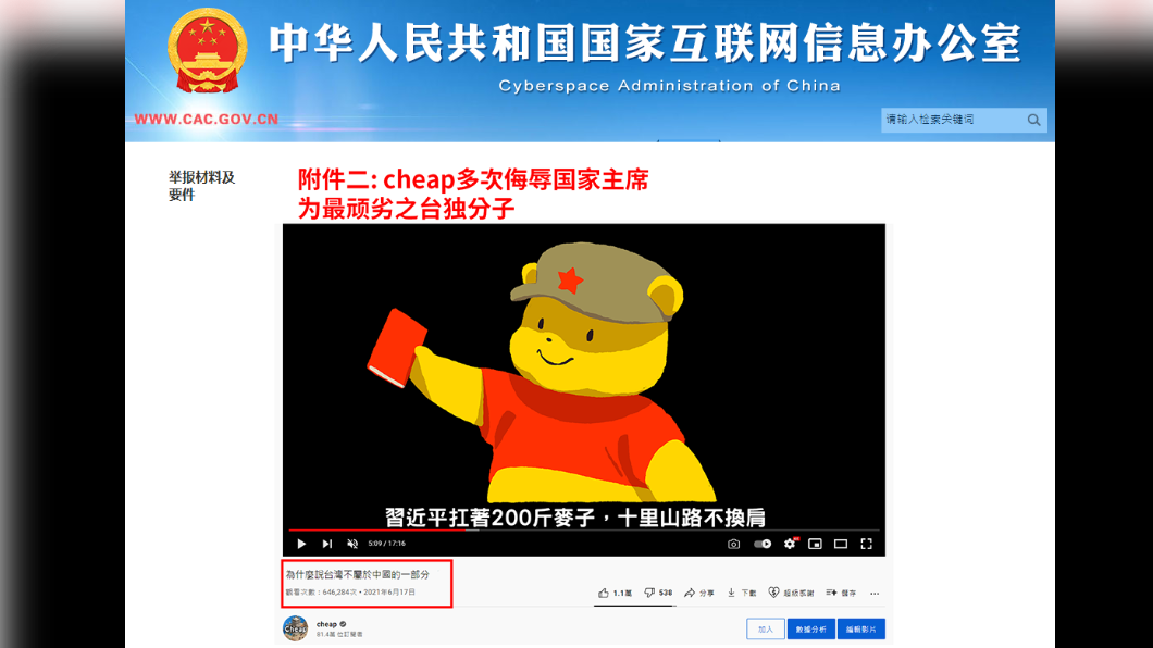 遭陸網盜圖!YouTuber神操作「自首台獨」再舉報