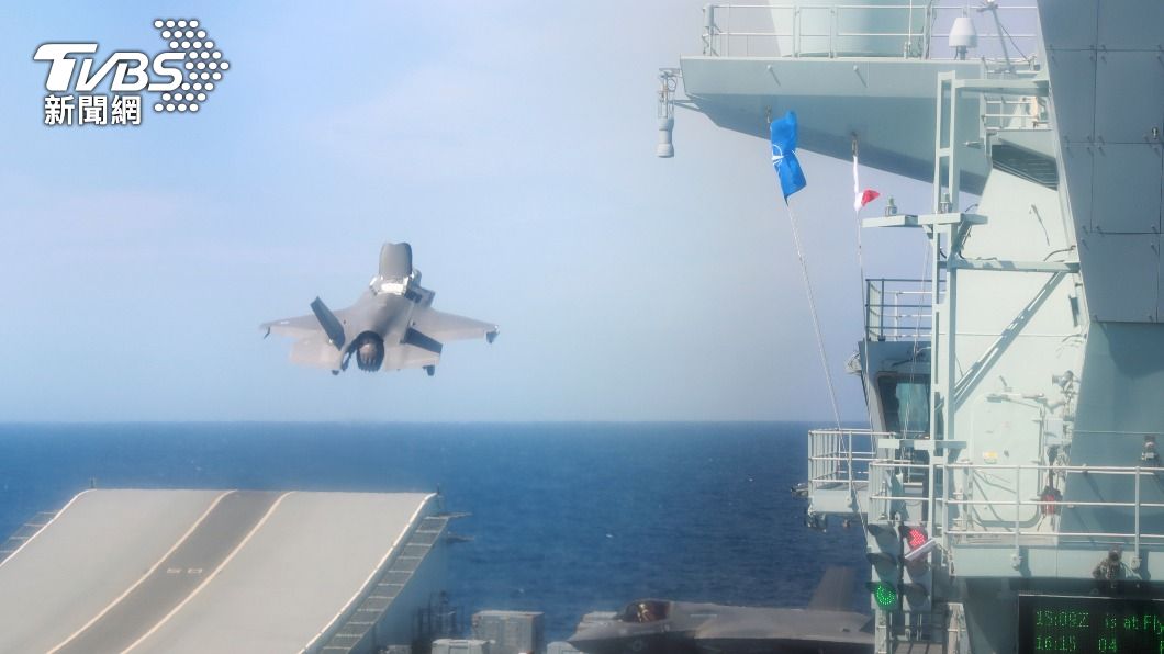 英軍F-35B戰機起飛不久即失事墜海。(示意圖/達志影像路透社)