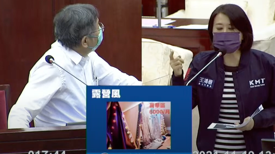王鴻薇送柯文哲帳篷。（圖／翻攝柯文哲YT)