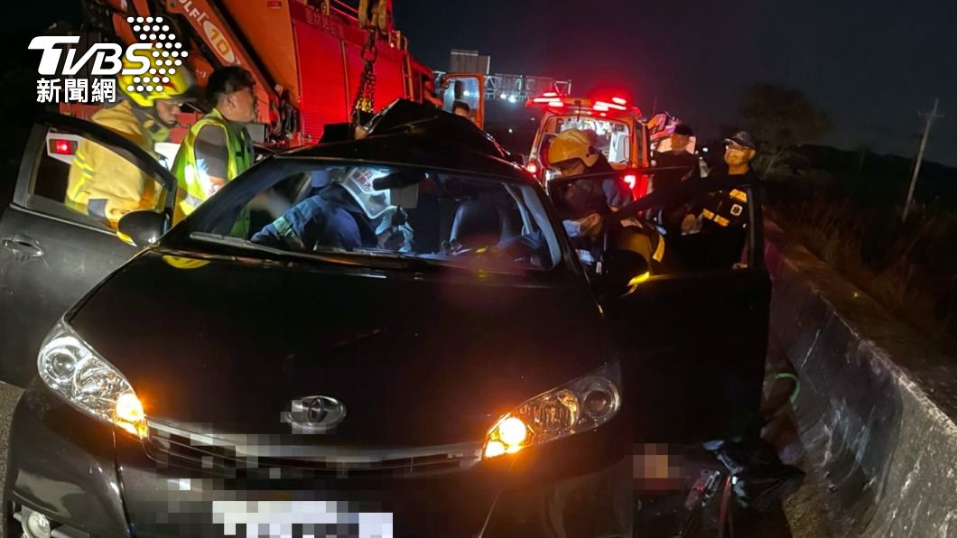 國道1號嘉義段故障車遭追撞　釀7人受傷急送醫