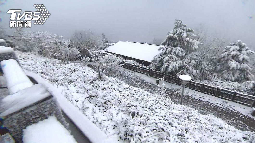 氣象局預測下週一高山有機會下雪。(示意圖/TVBS資料畫面)