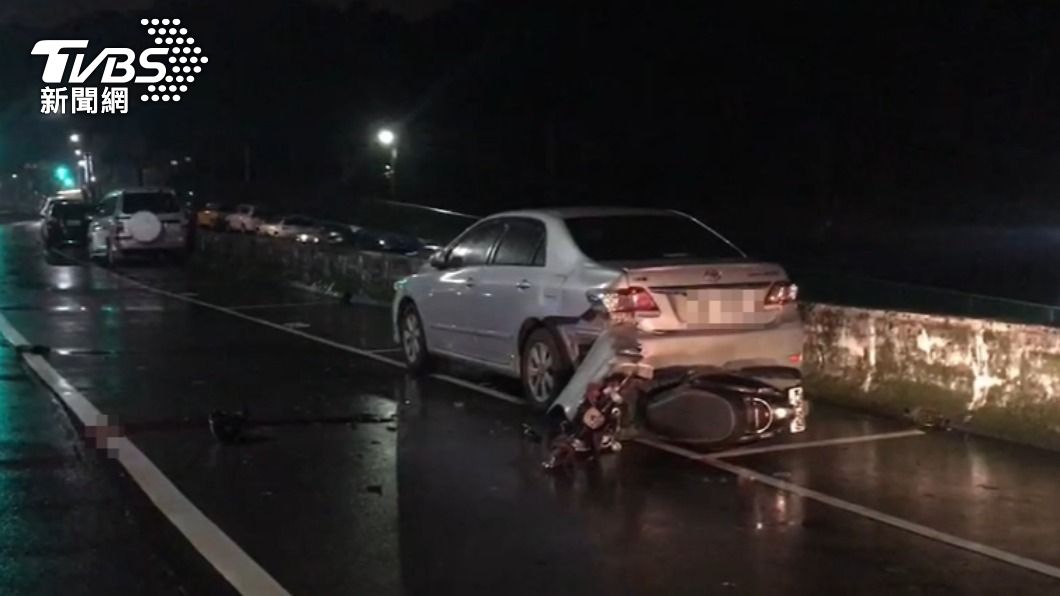 車禍現場。（圖／TVBS）