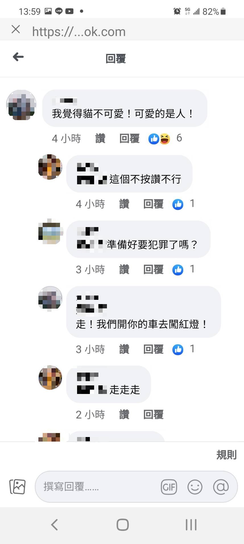 女警在臉書社團PO文表示,希望民眾收養流浪貓,但網友們紛紛歪樓。(圖/翻攝自我是麥寮人臉書)