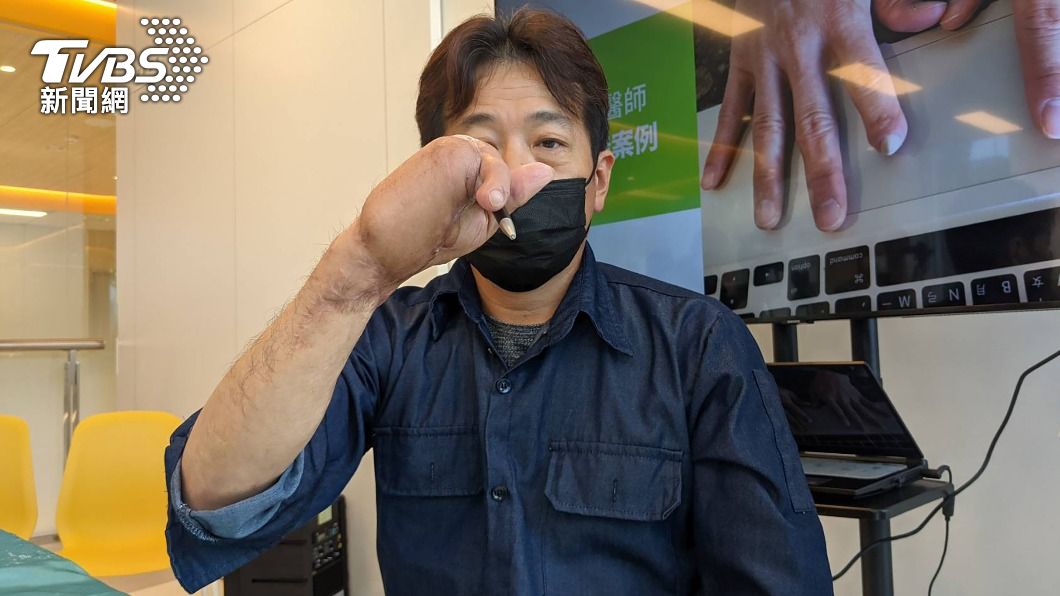 鄭男表示術後恢復狀況比想像中好很多。(圖/中央社)