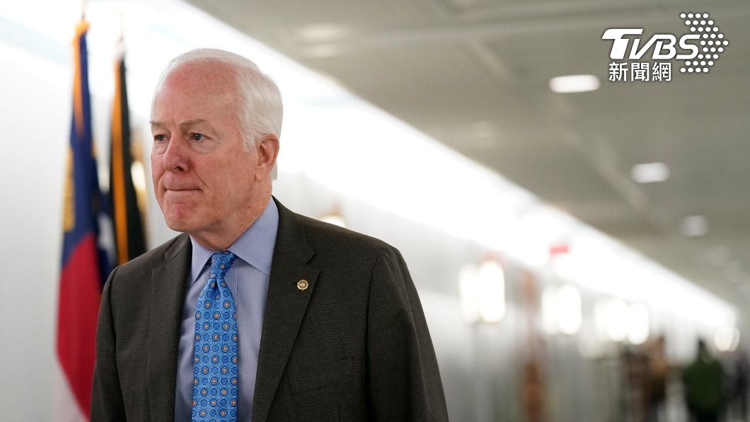 美國參議員康寧(John Cornyn)也於兩週前率團訪台。(圖/達志影像美聯社)
