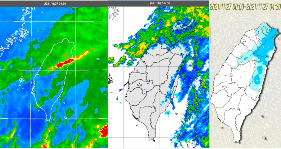 今日東北季風影響,北部、東半部有局部雨,中部山區有零星降雨,中南部多雲時晴。(圖/翻攝自老大洩天機)