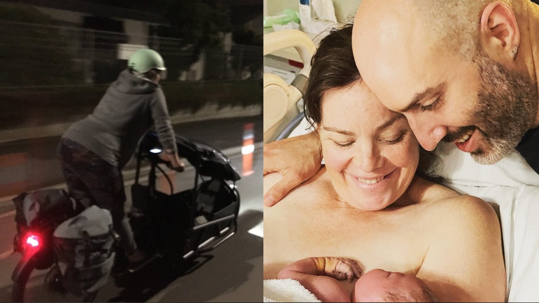 超勇產婦!紐國議員宮縮照踩腳踏車 十分鐘到院還能抱肚自拍