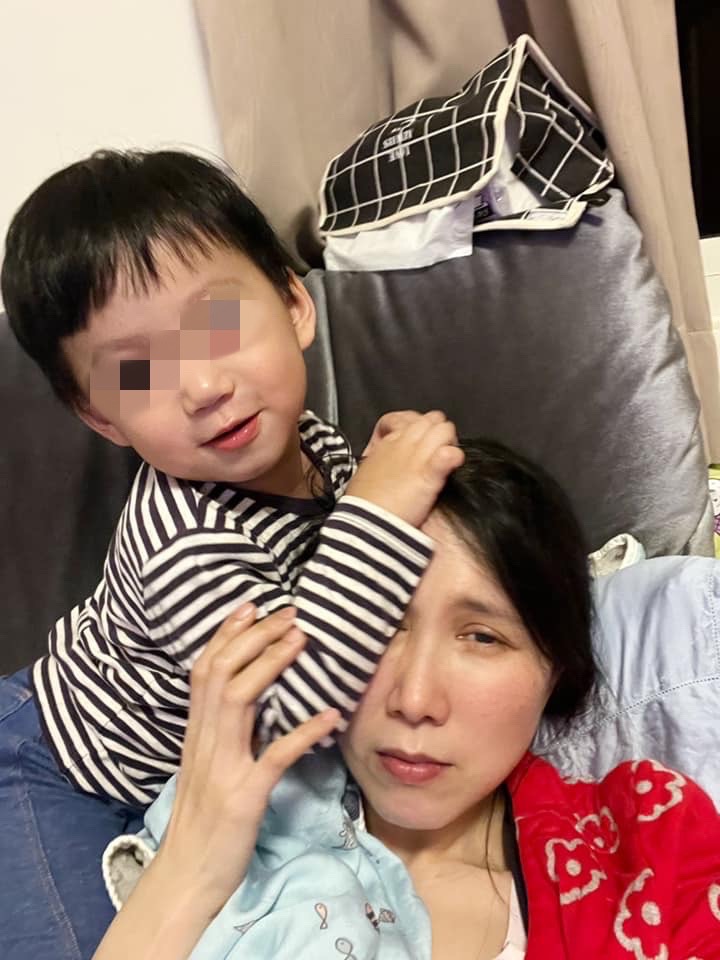 余苑綺兒子被指激似外公余天縮小版。(圖/翻攝自余苑綺臉書)