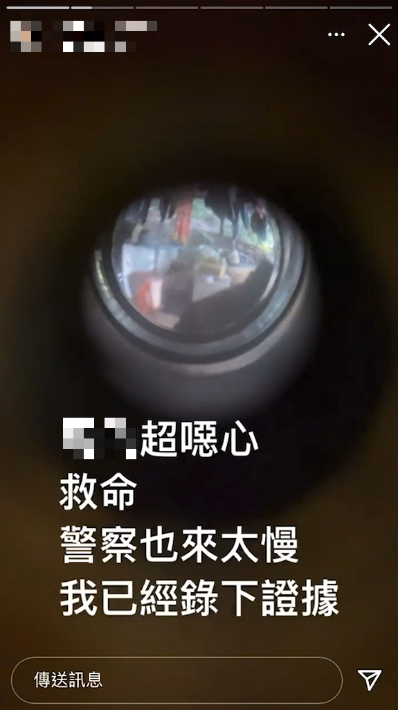 男子在女學生門外逗留。(圖/當事人授權提供)