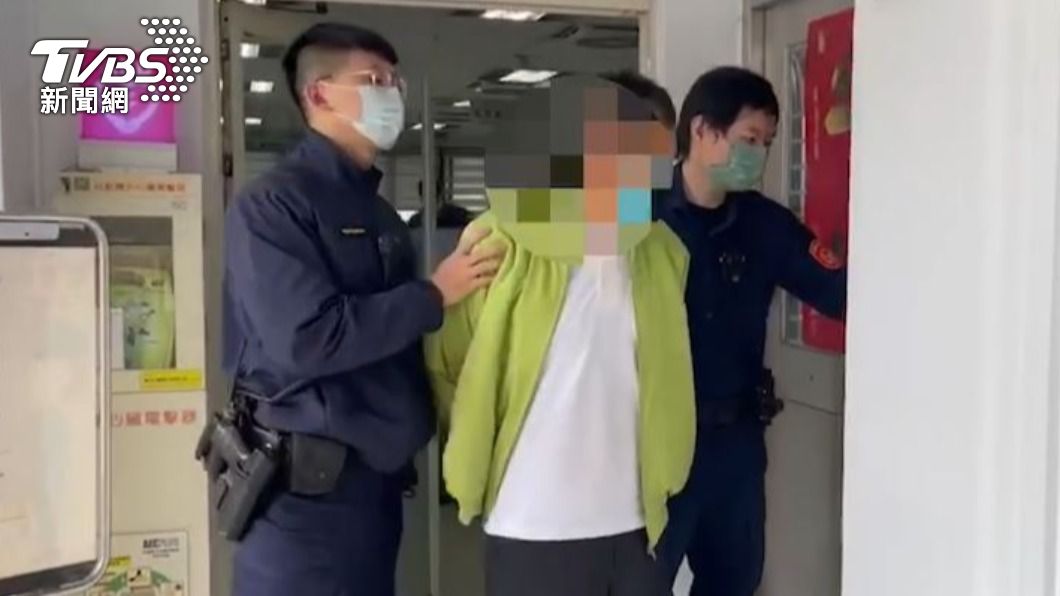 男子遭警方逮捕。(圖/TVBS)